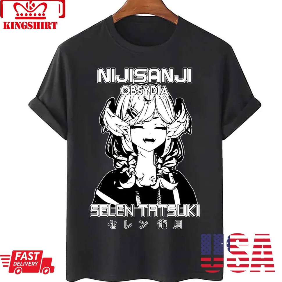 Selen Tatsuki Nijisanji Obsydia Unisex T Shirt Size up S to 4XL