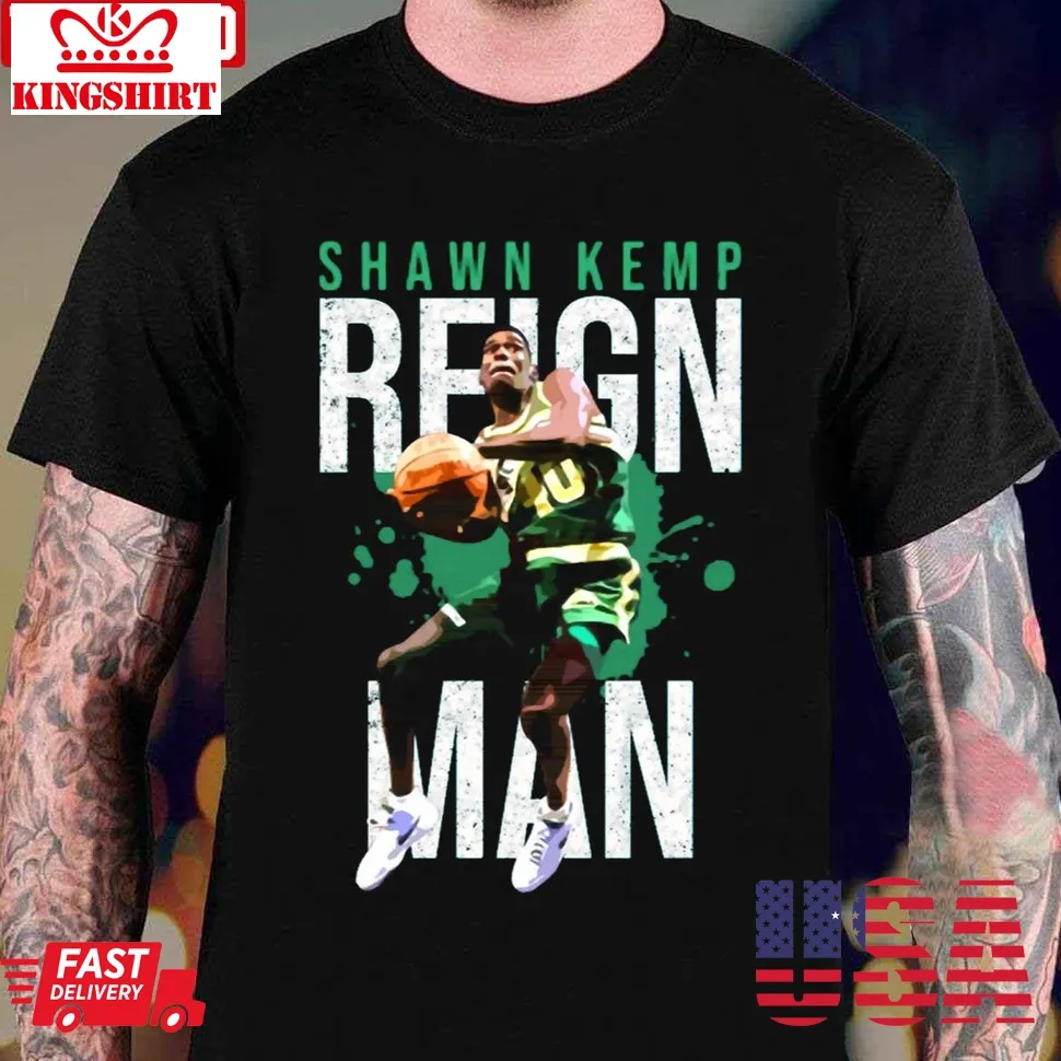 Shawn Kemp The 3 Point Supersonics Unisex T Shirt Size up S to 4XL