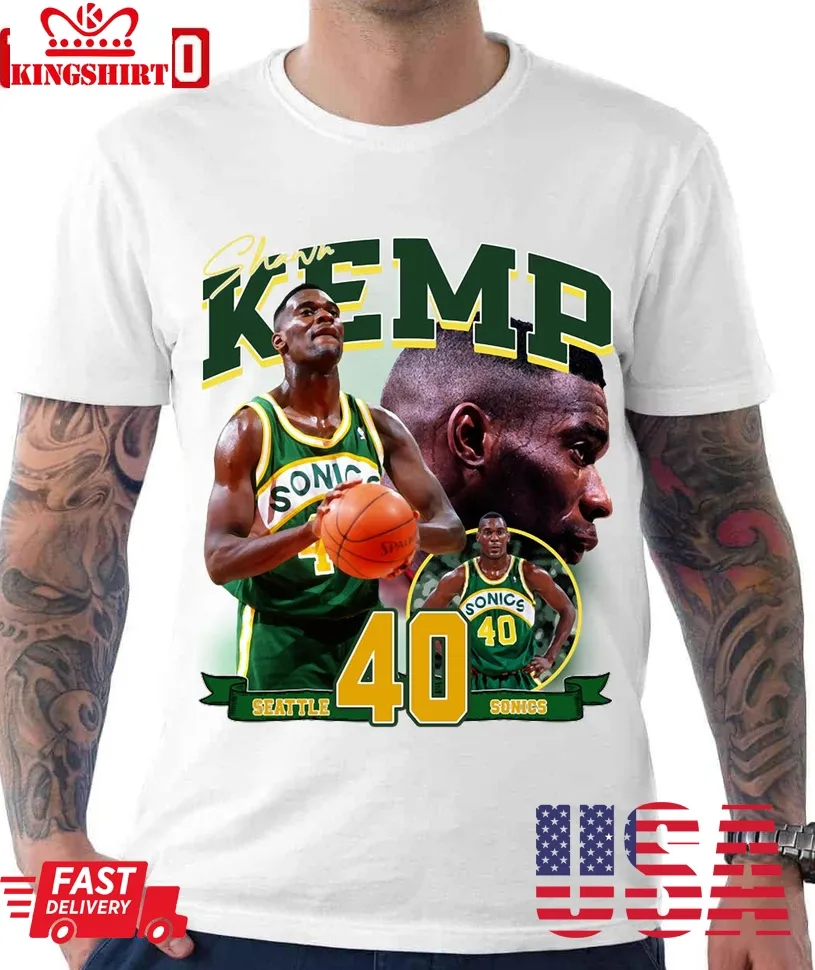 Shawn Kemp The Reign Man Basketball Legend Signature Unisex T Shirt Unisex Tshirt