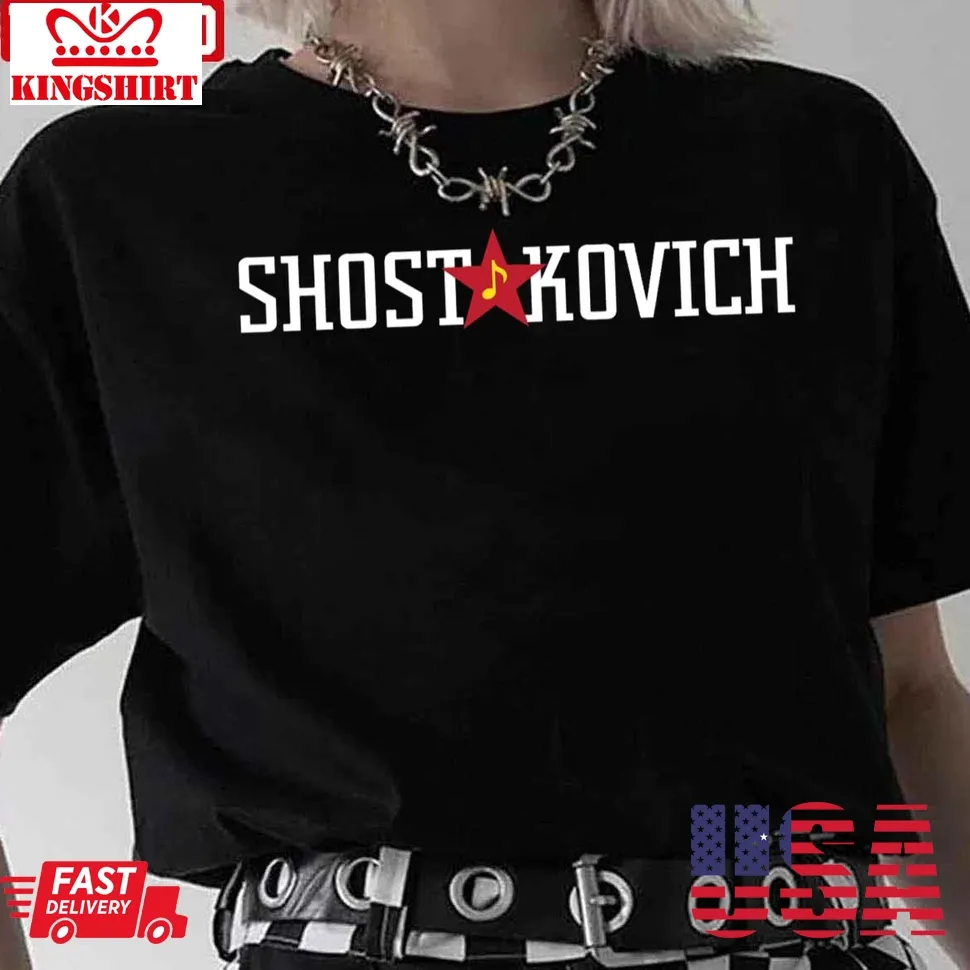Shostakovich For Dark Backgrounds Unisex T Shirt Size up S to 4XL