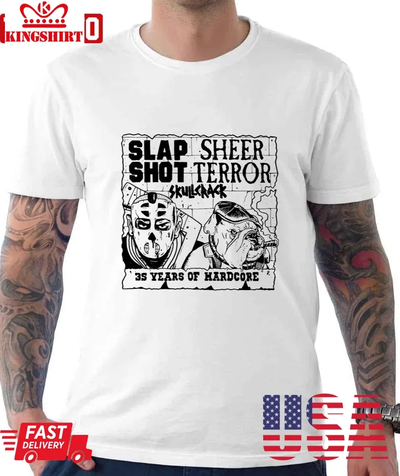 Slapshot Sheer Terror Skullcrack 35 Years Of Hardcore Unisex T Shirt Plus Size