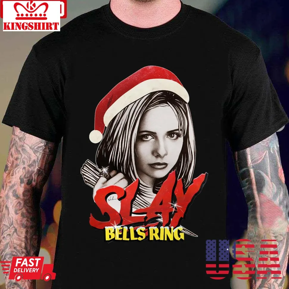 Slay Bells Ring Christmas Unisex T Shirt Plus Size