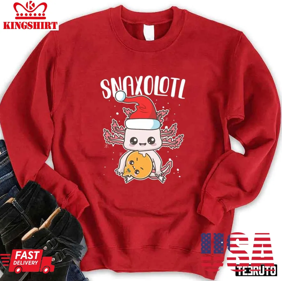 Snaxolotl Christmas Axolotl Sweatshirt Unisex Tshirt