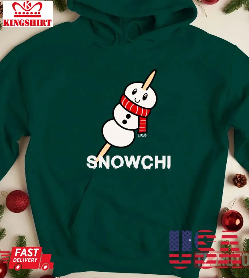 Snowchi Mochi Japanese Kawaii Snowman Christmas Unisex Sweatshirt Size up S to 4XL