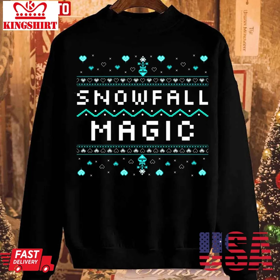 Snowfall Magic Merry Christmas Holiday Unisex Sweatshirt Plus Size