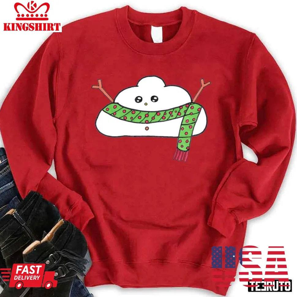 Snowman Cloud Christmas Sweatshirt Size up S to 4XL