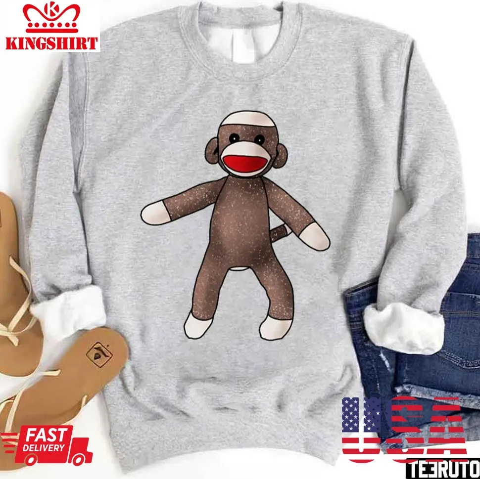 Sock Monkey Christmas Unisex Sweatshirt Plus Size
