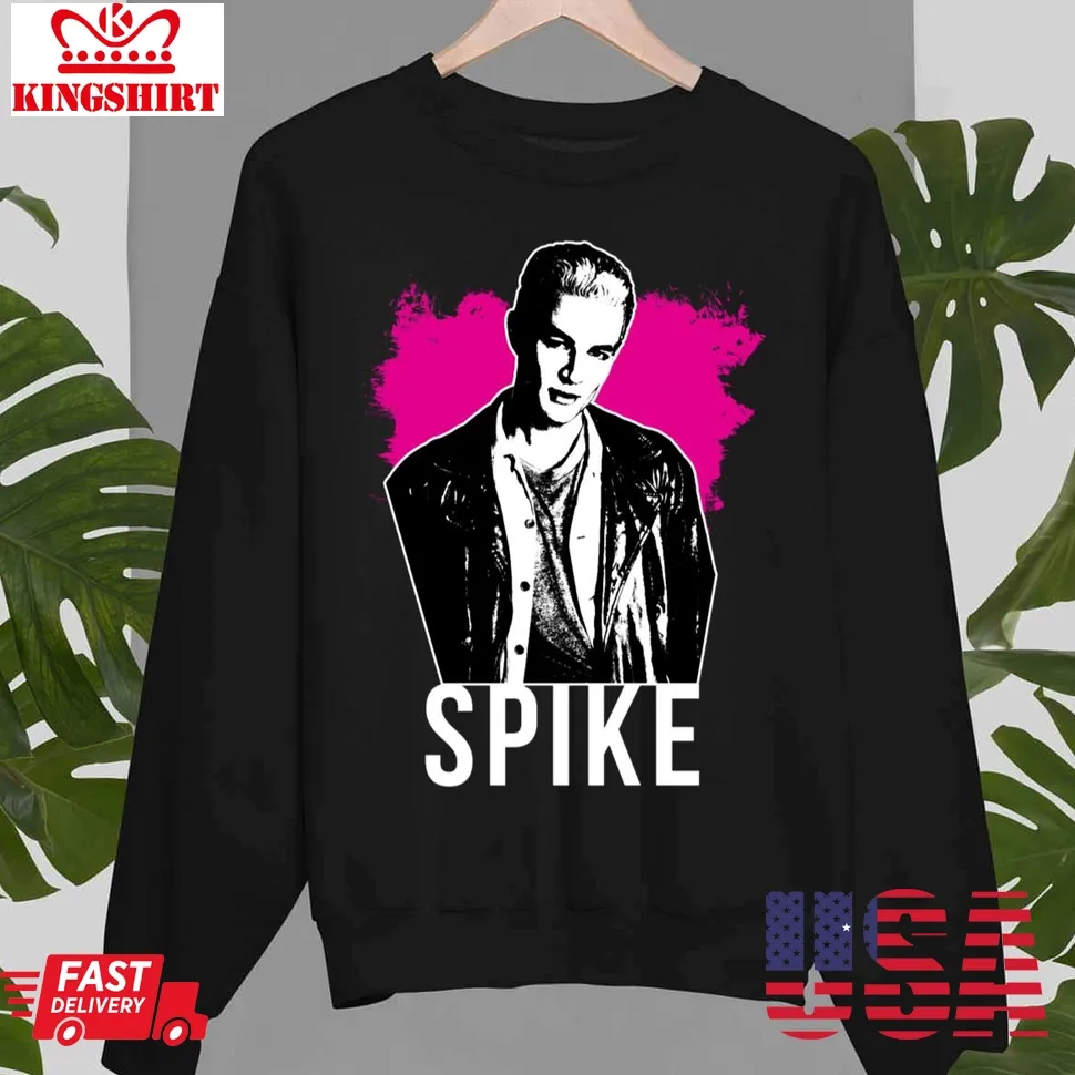 Spike The Vampire Hot Pink The Vampire Slayer Unisex Sweatshirt Size up S to 4XL