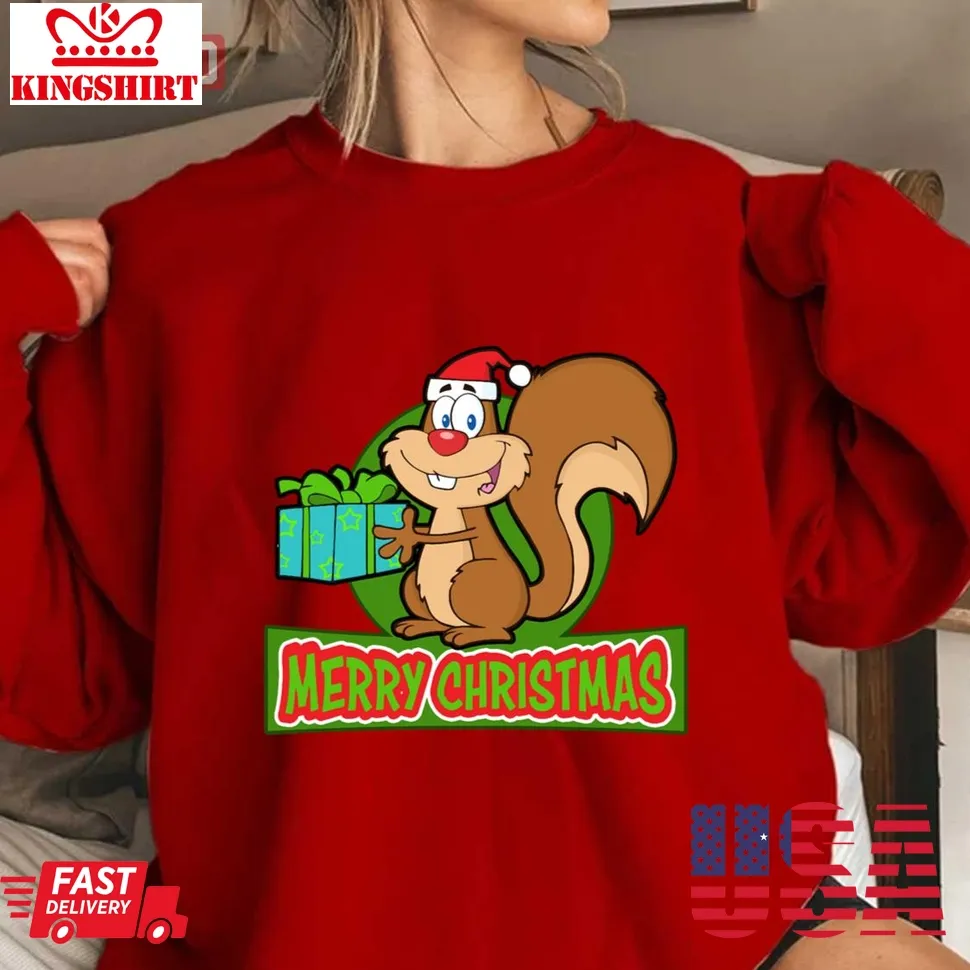 Squirrel Christmas 2023 Unisex Sweatshirt Size up S to 4XL