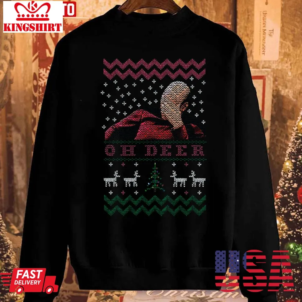 Star Trek Captain Picard Oh Deer Christmas Jumper Unisex Sweatshirt Plus Size