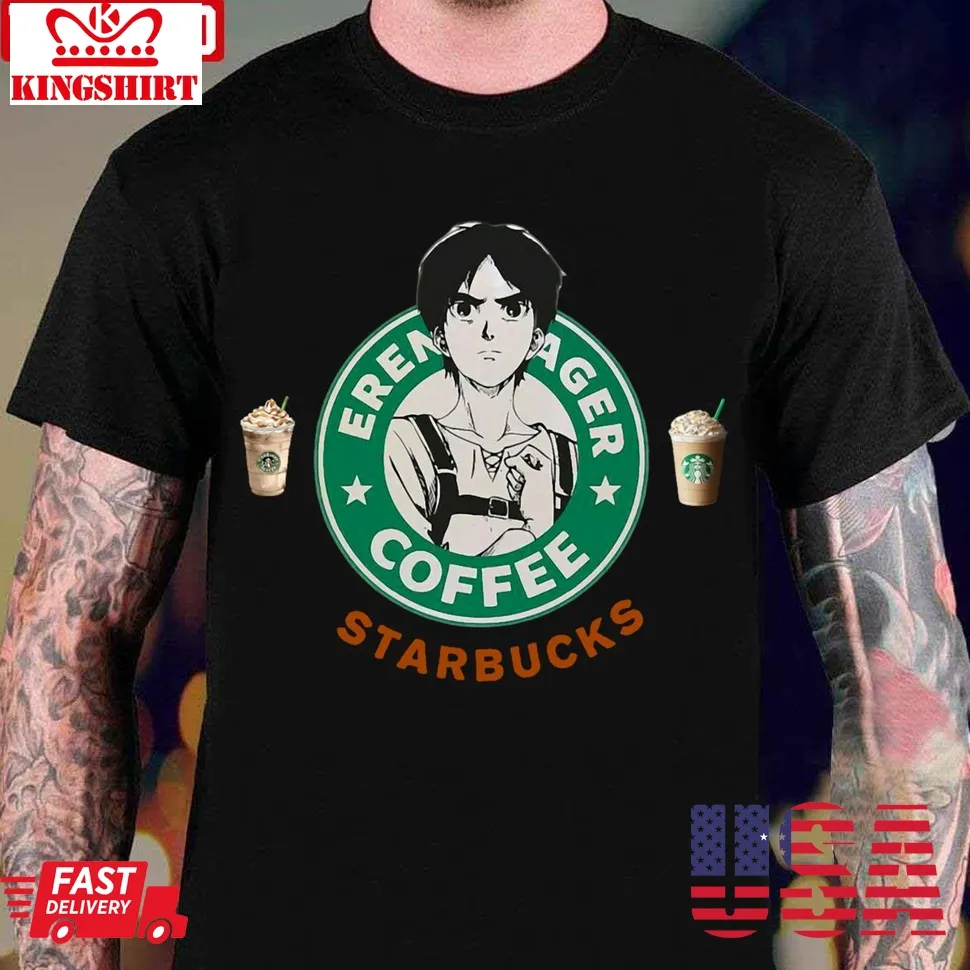 Starbucks Coffee Logo Design Unisex T Shirt Size up S to 4XL