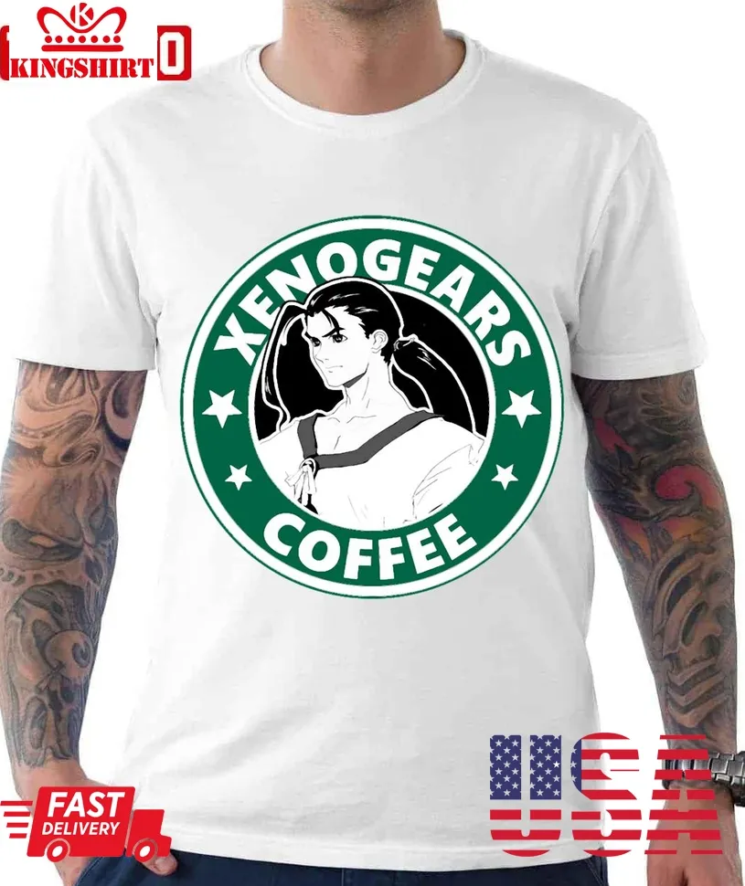 Starbucks Logo Fei Xenogears Unisex T Shirt Size up S to 4XL
