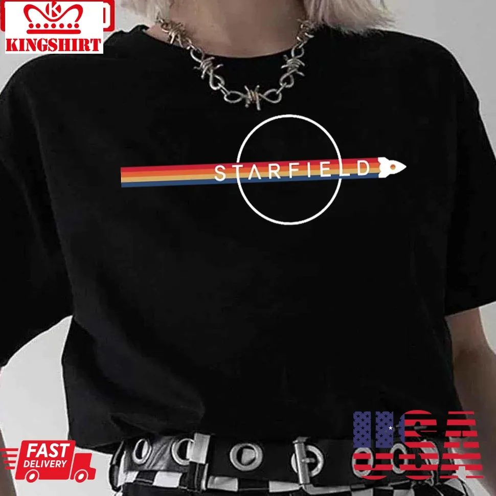 Starfield Stripes Unisex T Shirt Size up S to 4XL