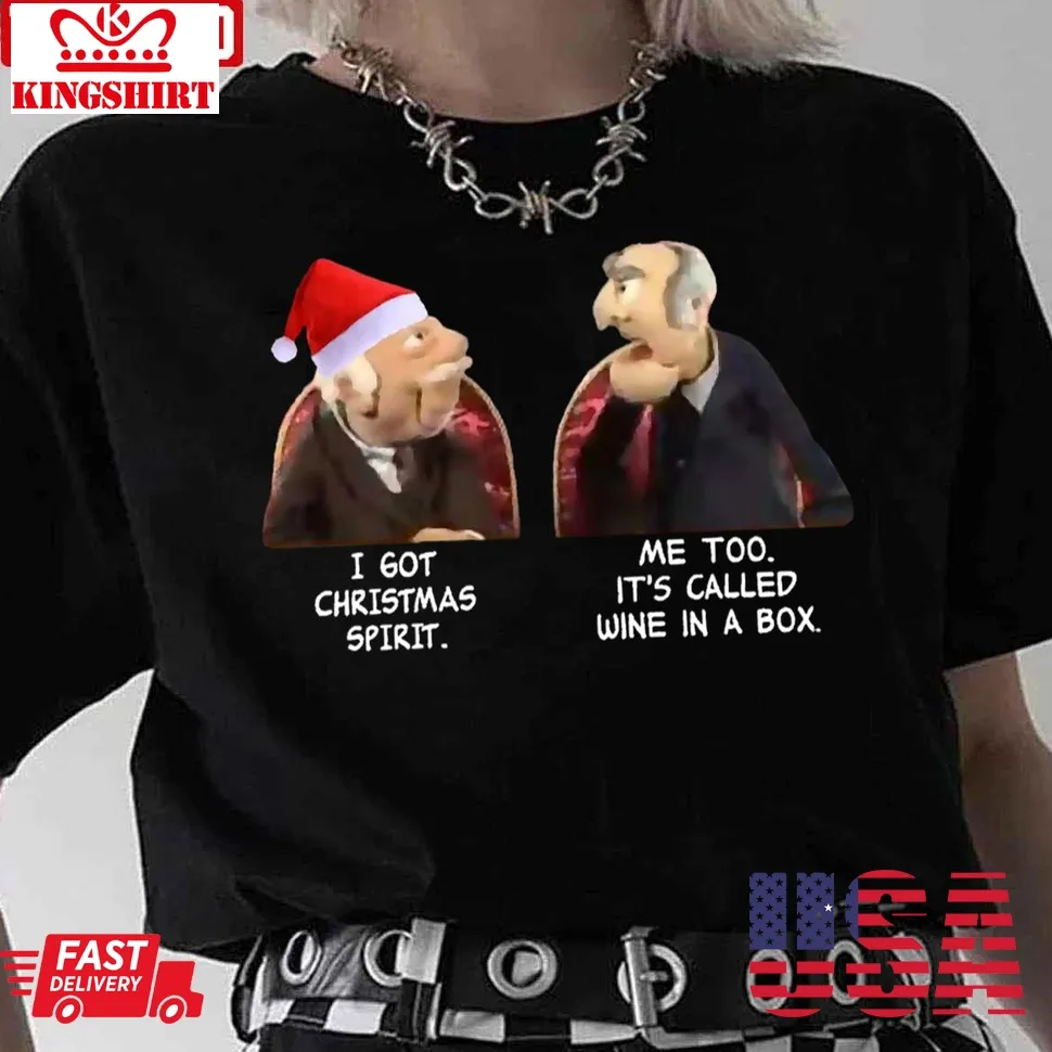 Statler And Waldorf Christmas Spirit Unisex T Shirt Size up S to 4XL