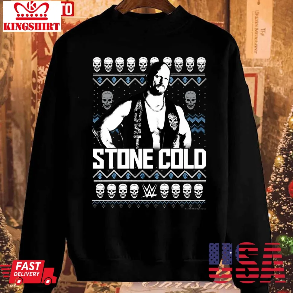 Stone Cold Steve Austin Ugly Christmas Unisex Sweatshirt Plus Size