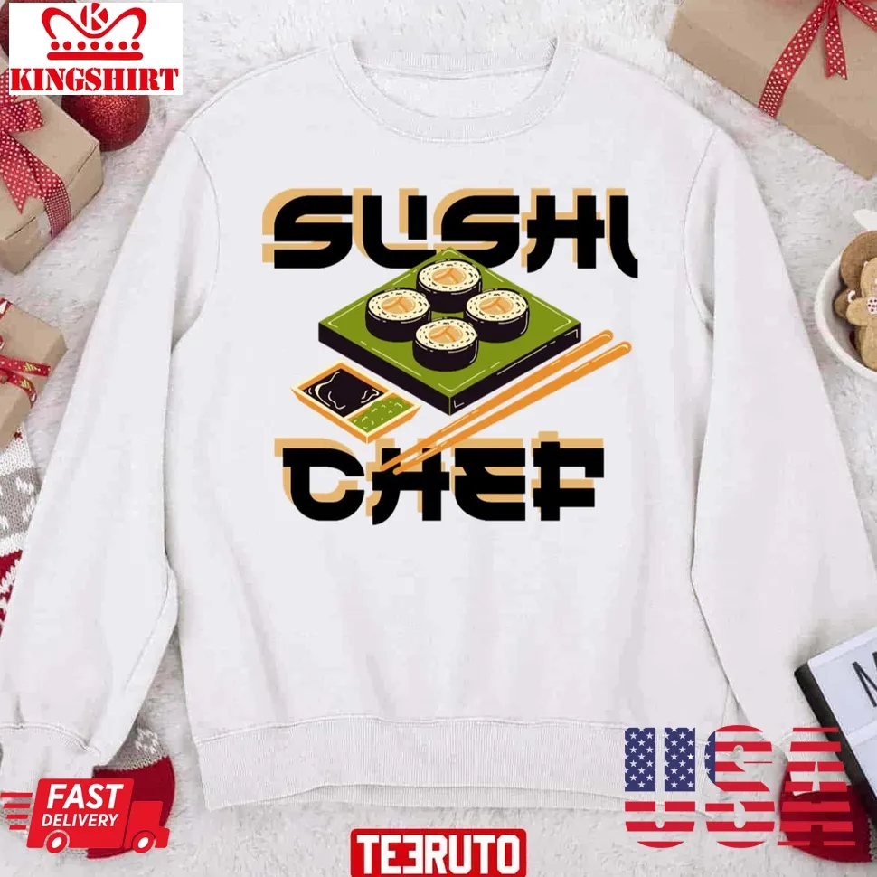 Sushi Roll Chef Vintage Unisex Sweatshirt Plus Size