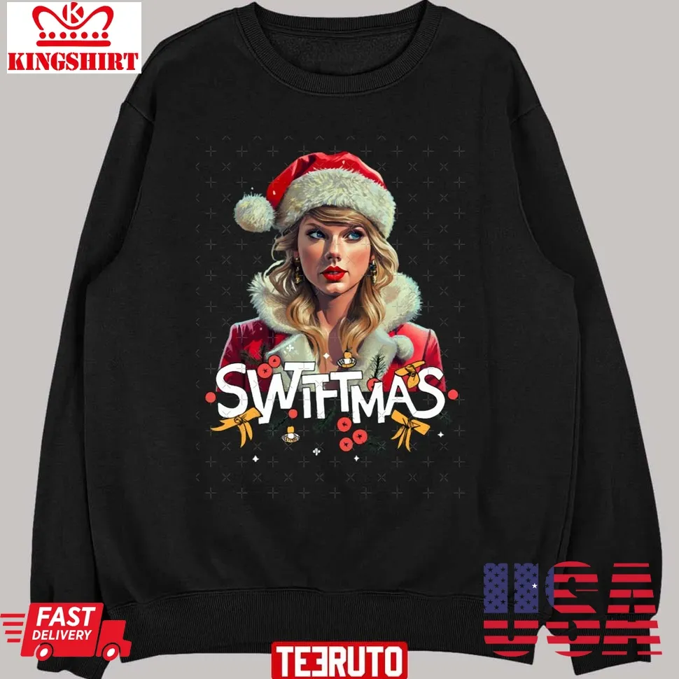Swiftmas Taylor Santa Taylor's Version Unisex Sweatshirt Plus Size