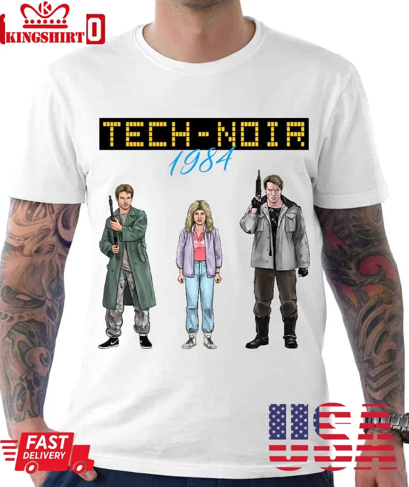 Tech Noir Neon 1984 Unisex T Shirt Unisex Tshirt