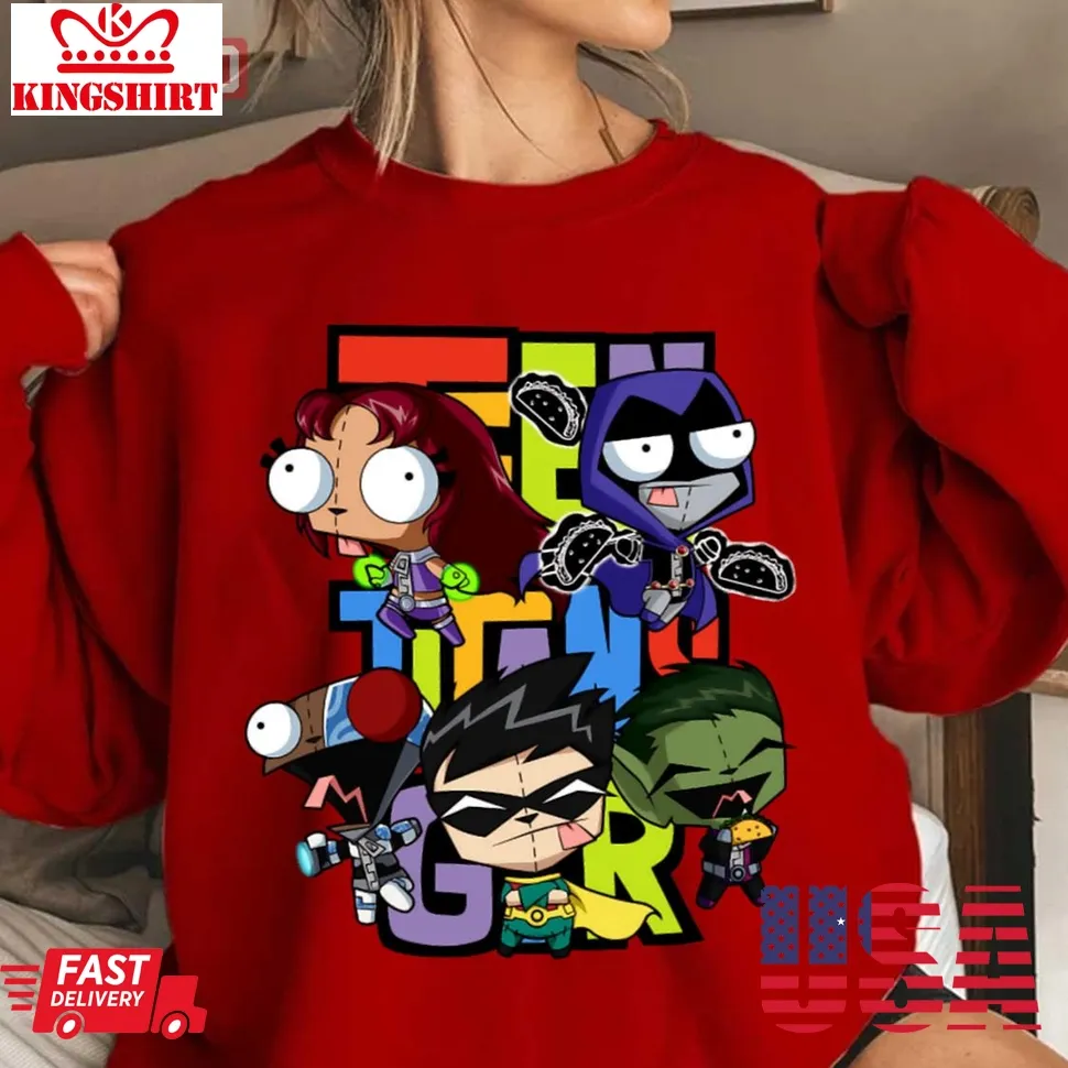 Teen Titans Gir Parody Invader Zim Unisex Sweatshirt Size up S to 4XL