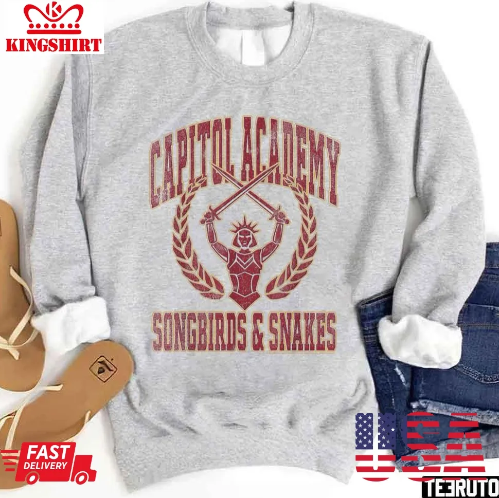The Ballad Of Songbirds And Snakes Capital Academy Crest Unisex Sweatshirt Size up S to 4XL