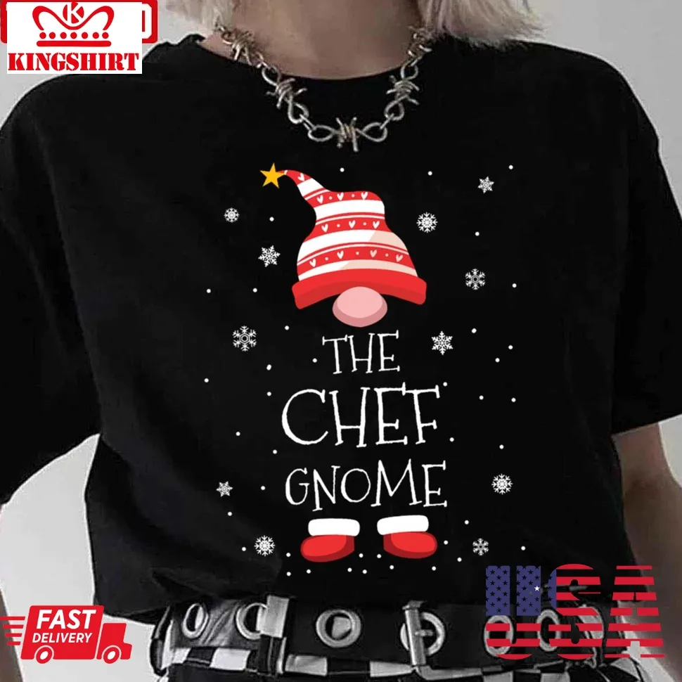 The Chef Christmas Gnome Unisex T Shirt Plus Size