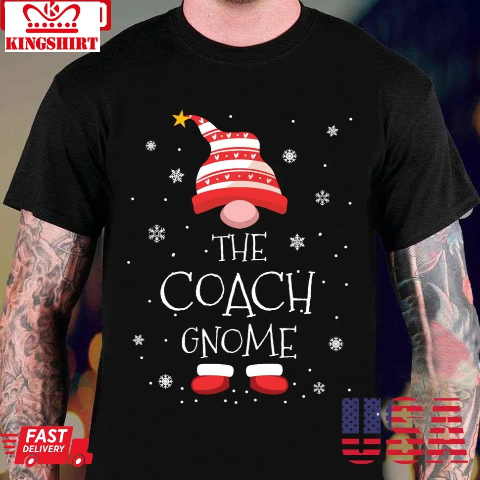 The Coach Christmas Gnome Unisex T Shirt Size up S to 4XL
