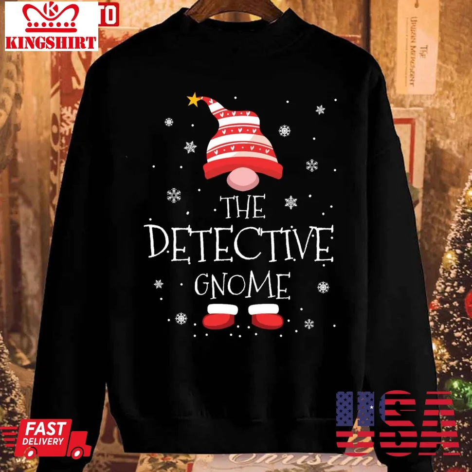 The Detective Christmas Gnome Sweatshirt Plus Size
