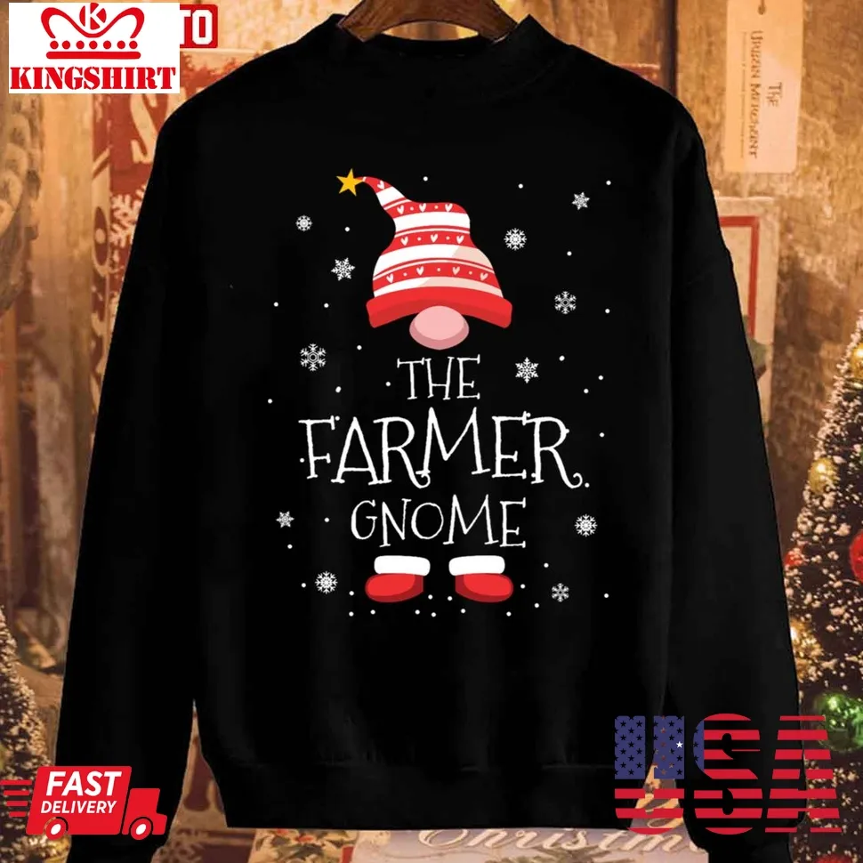 The Farmer Christmas Gnome Sweatshirt Size up S to 4XL