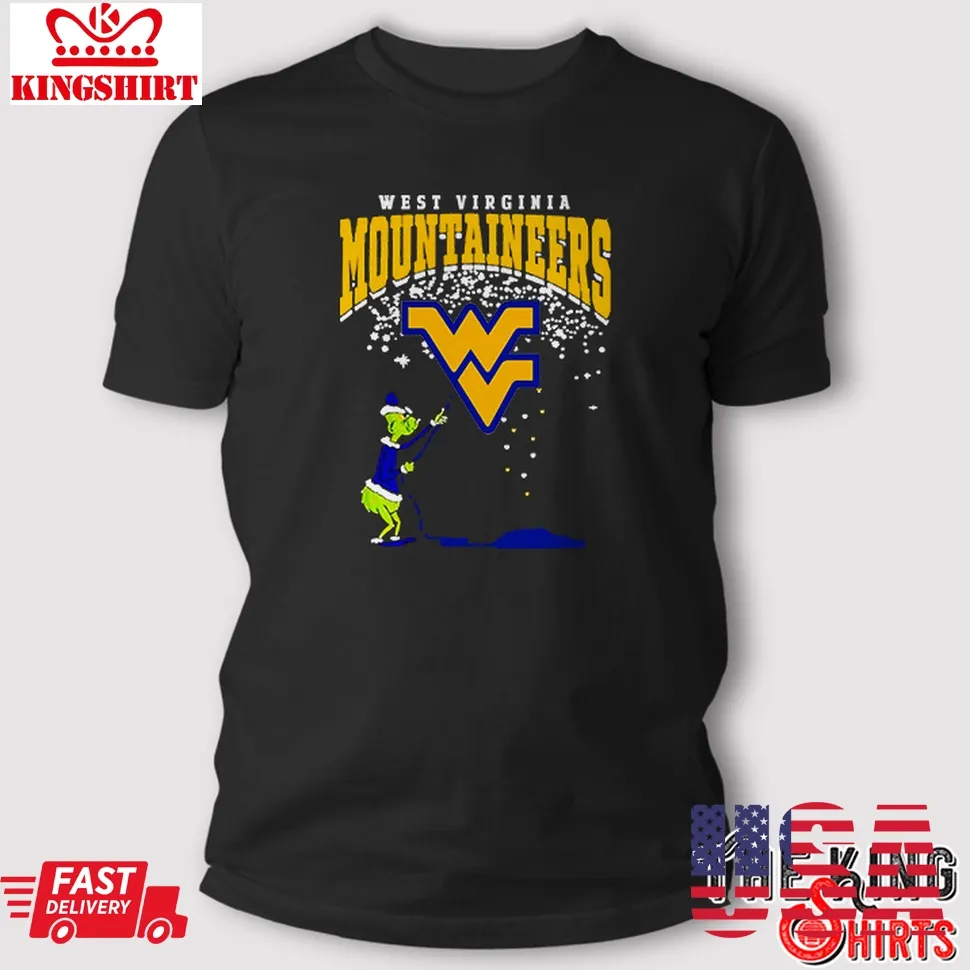 The Grinch West Virginia Mountaineers Christmas Football T Shirt Unisex Tshirt