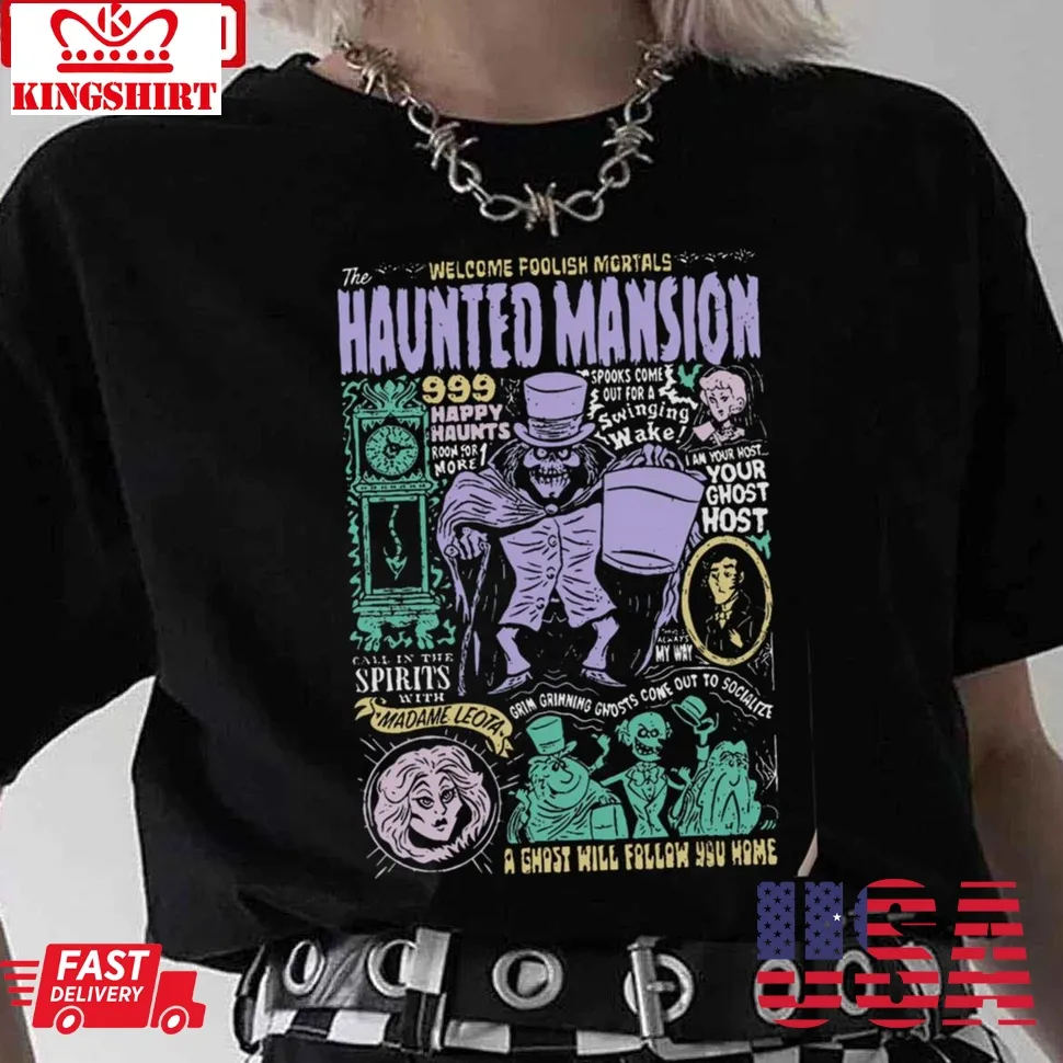 The Haunted Mansion Disneyland Halloween Unisex T Shirt Plus Size