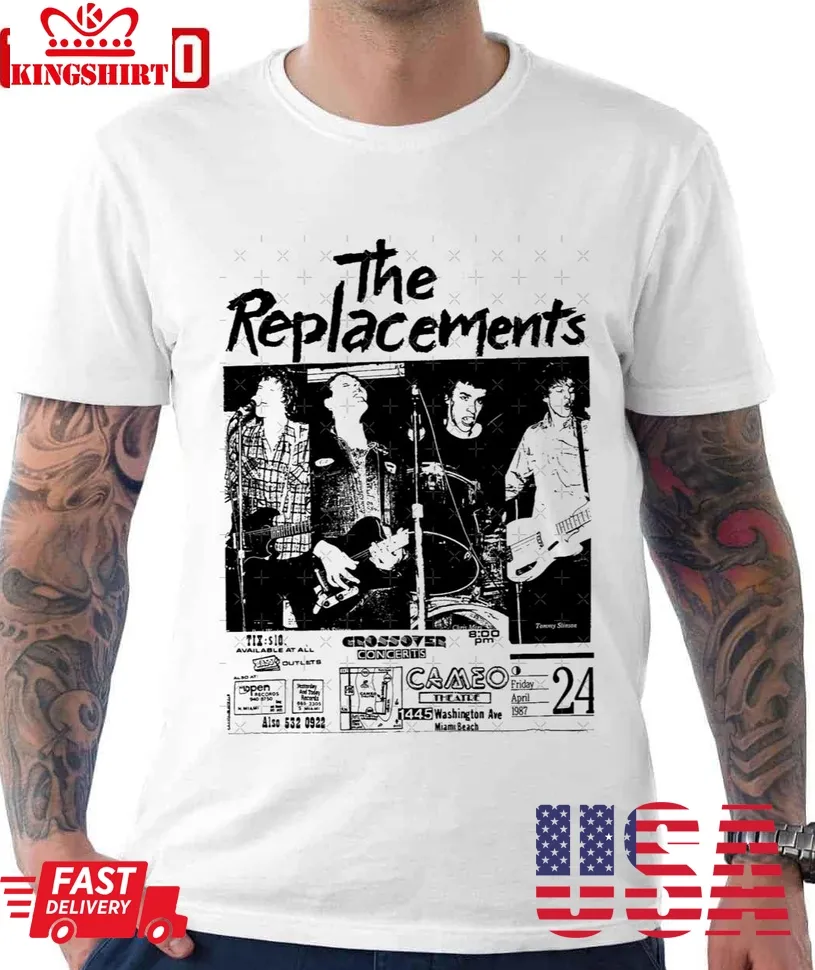 The Replacements Concert Graphic Music Art Unisex T Shirt Size up S to 4XL
