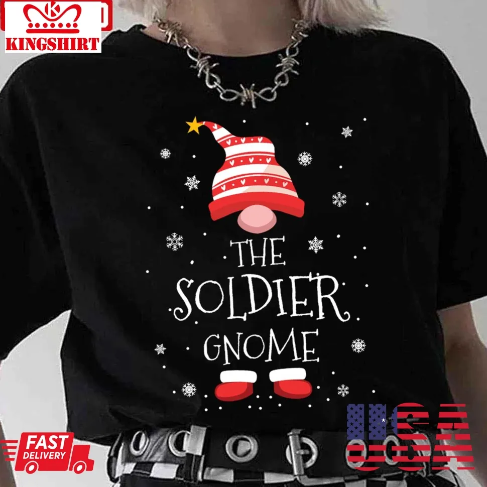 The Soldier Christmas Gnome Unisex T Shirt Plus Size