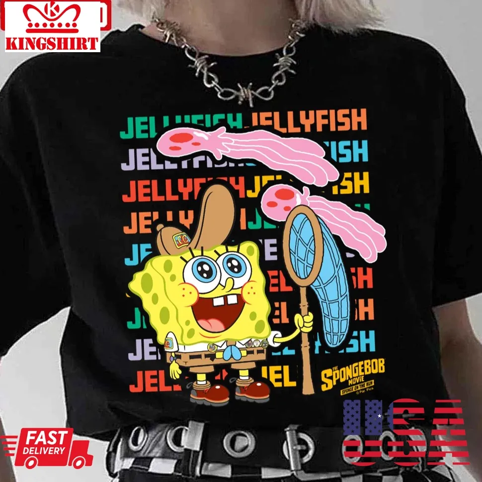 The Spongebob Squarepants Movie Jellyfish Stack Unisex T Shirt Size up S to 4XL