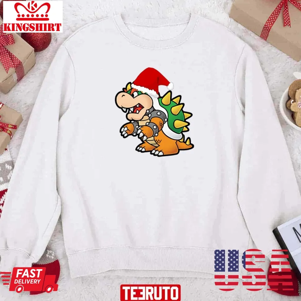 The Turtle In Mario Kart Super  Christmas Sweatshirt Size up S to 4XL