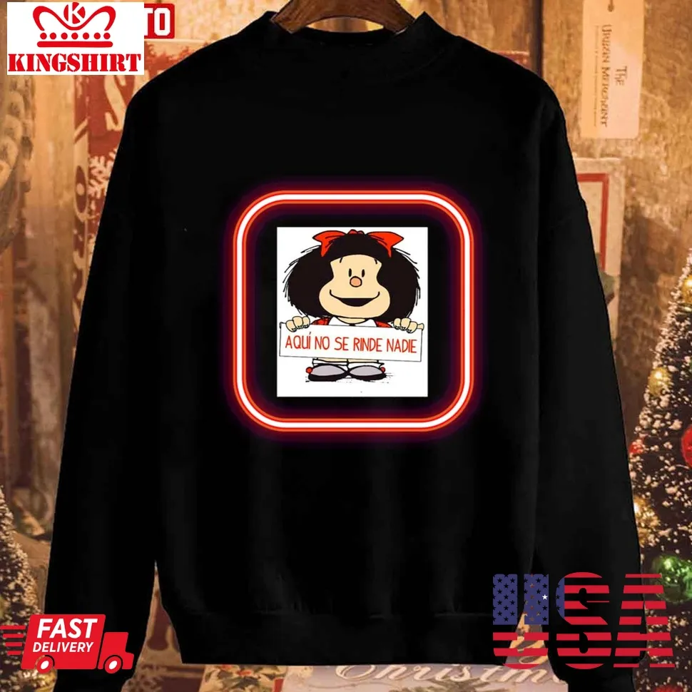 Thinking Mafalda Christmas Sweatshirt Plus Size