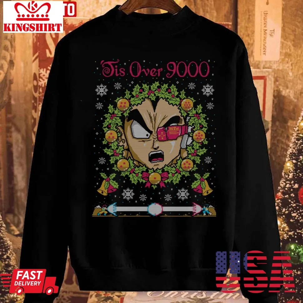 Tis Over 9000 Christmas 2023 Unisex Sweatshirt Size up S to 4XL
