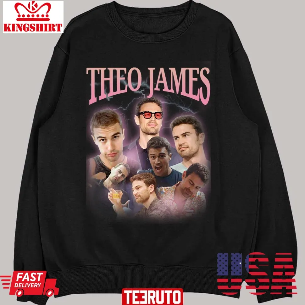 Tj 90S Shirt Premium Theo James Unisex T Shirt Size up S to 4XL