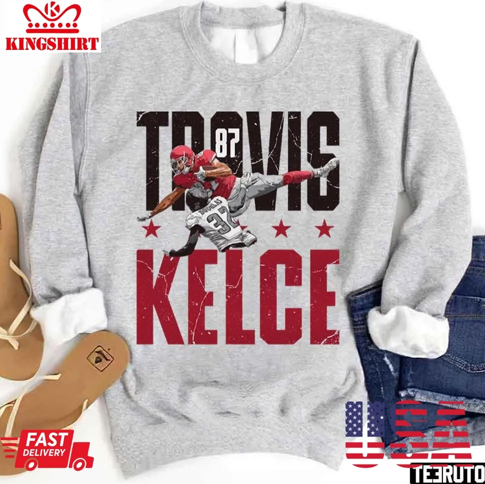 Travis Kelce Kansas City Jump Unisex Sweatshirt Size up S to 4XL