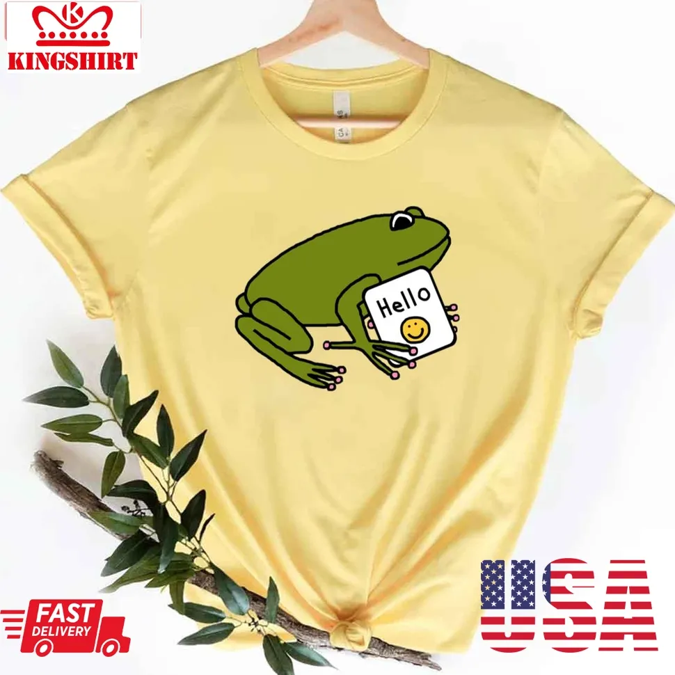 Tree Frog Says Hello Unisex T Shirt Unisex Tshirt