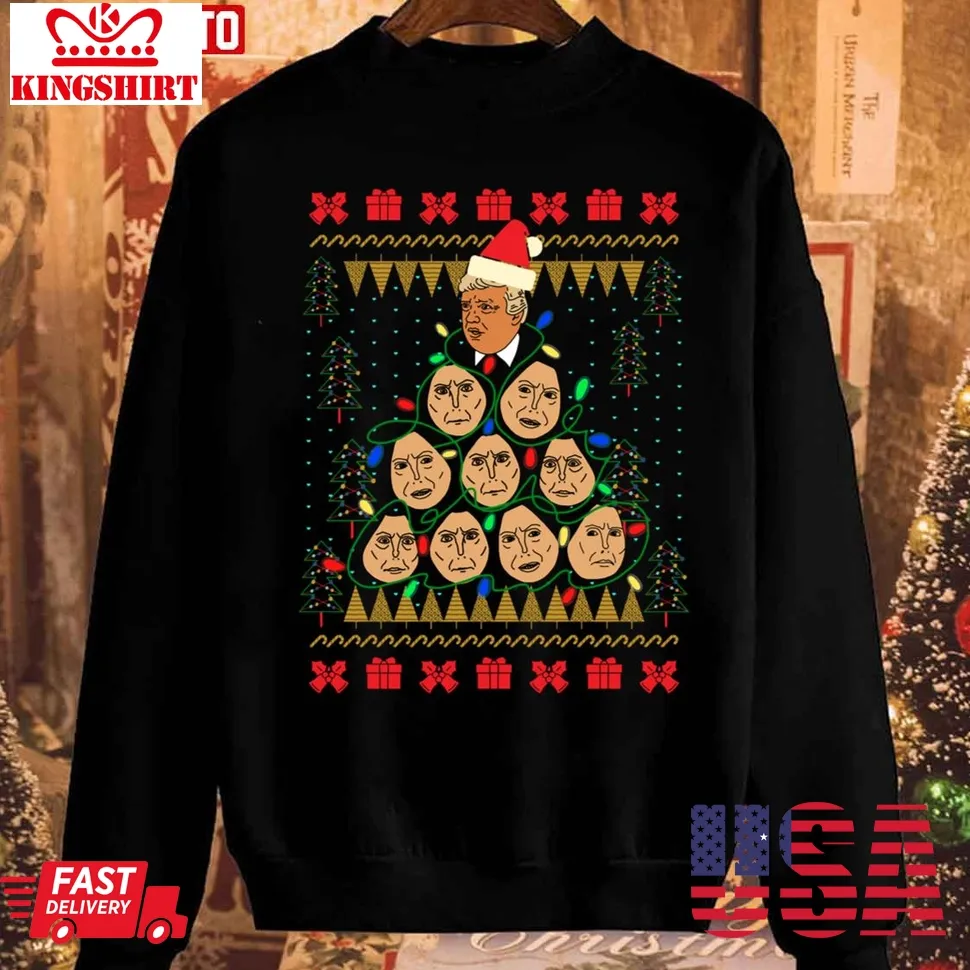 Trump Translator Christmas Tree Christmas Unisex Sweatshirt Plus Size