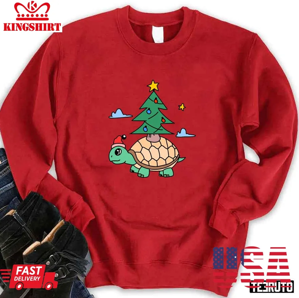 Turtle Christmas Sweatshirt Plus Size