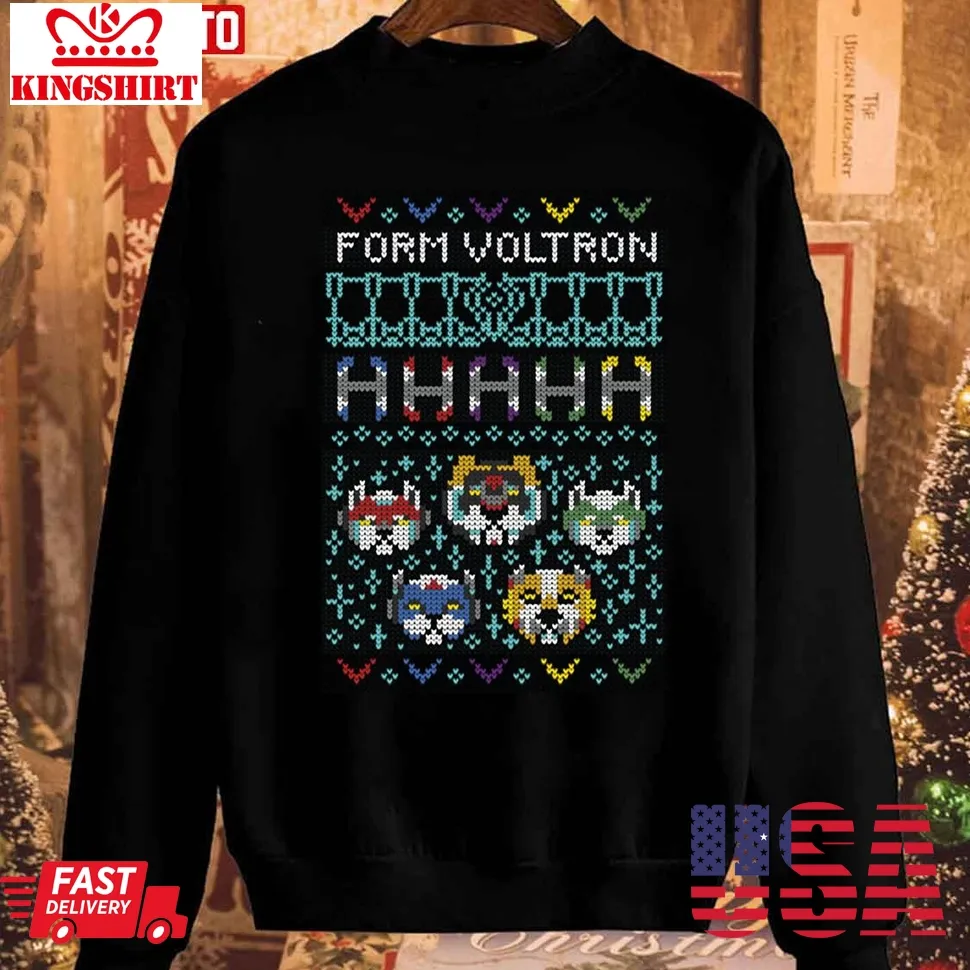 Ugly Voltron Holiday Christmas Unisex Sweatshirt Unisex Tshirt