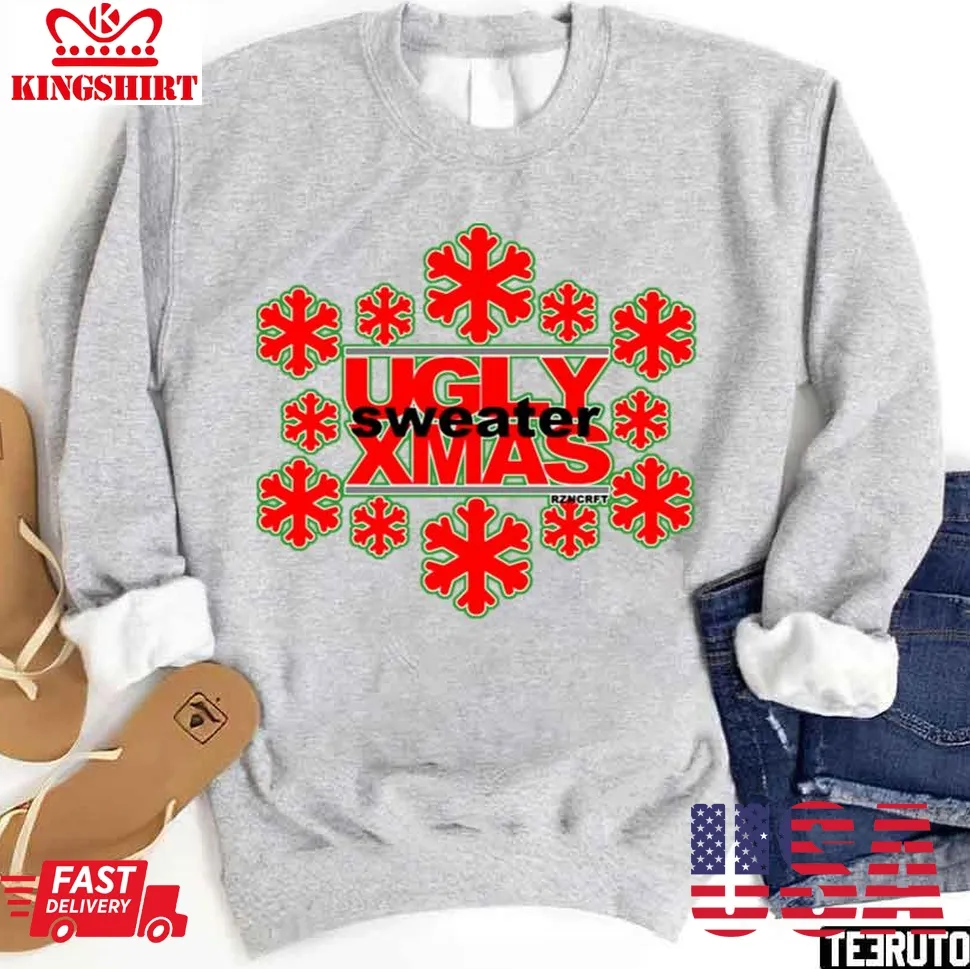 Ugly Xmas '17 Red Christmas Unisex Sweatshirt Size up S to 4XL