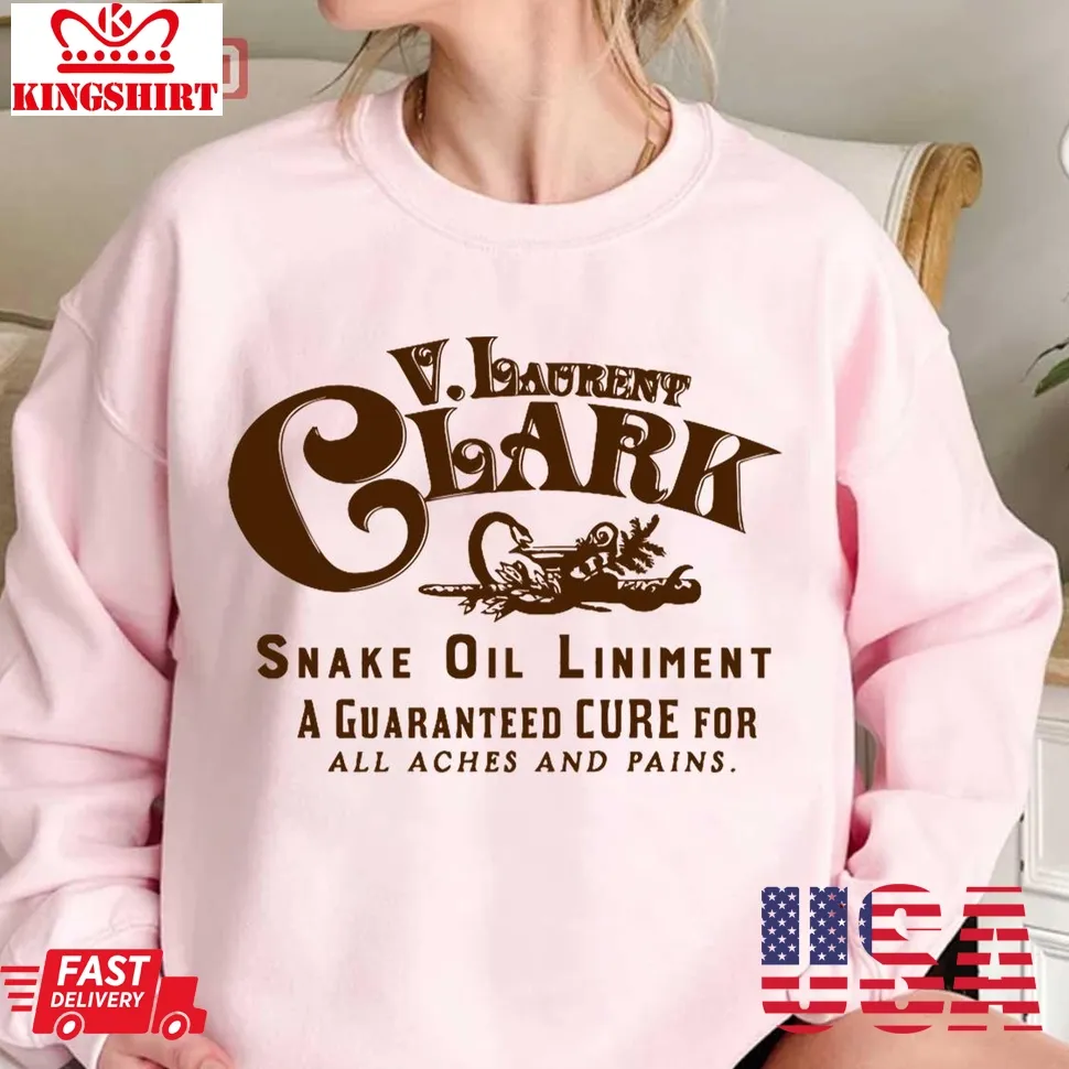 V Laurent Clark Snake Oil Liniment Red Dead Redemption Unisex Sweatshirt Plus Size