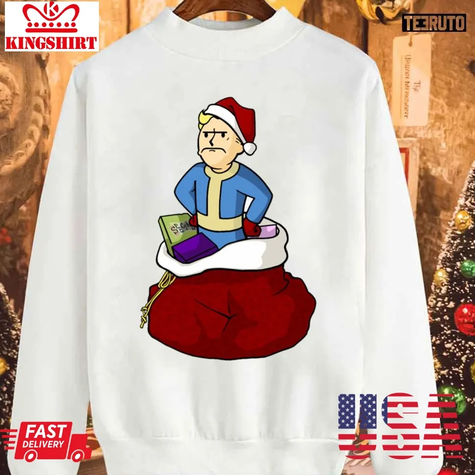 Vault Boy In Christmas Pack Unisex Sweatshirt Size up S to 4XL