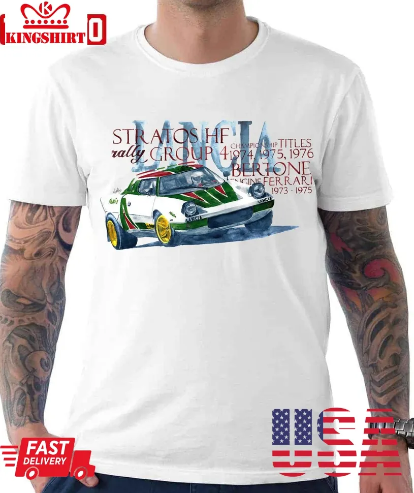 Vintage Rally Group B Lancia Stratos Unisex T Shirt Unisex Tshirt