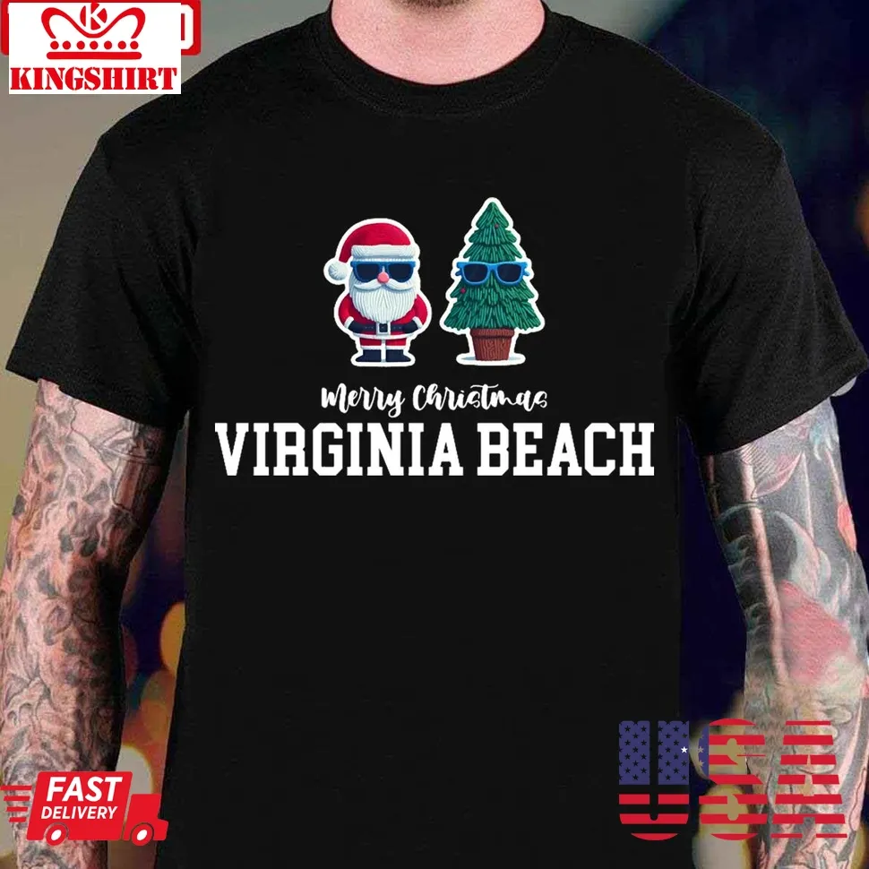 Virginia Beach Xmas Christmas Unisex T Shirt Unisex Tshirt