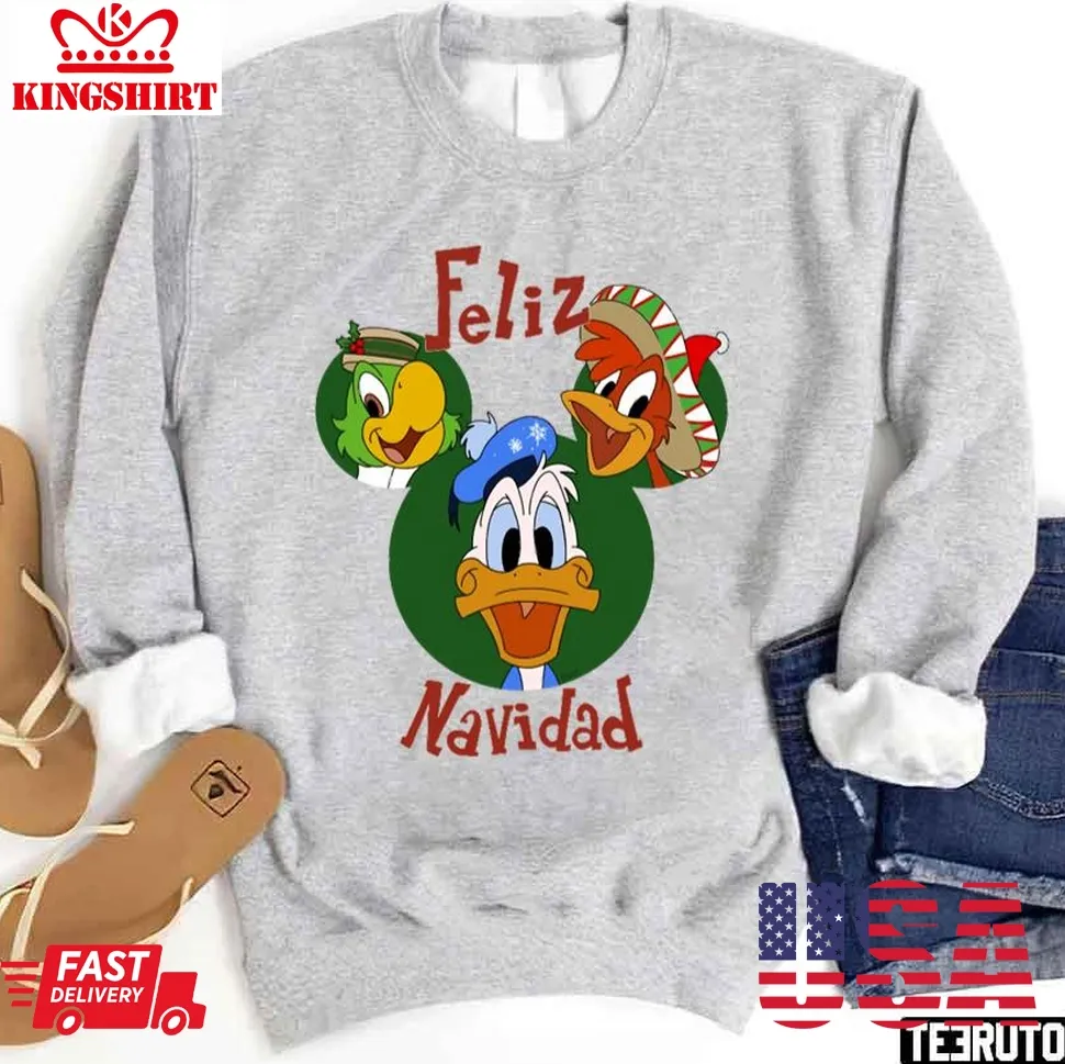 Viva Navidad Donald Ducks Christmas Unisex Sweatshirt Size up S to 4XL