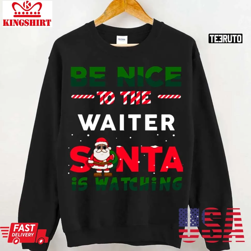 Waiter Christmas Vintage Sweatshirt Unisex Tshirt