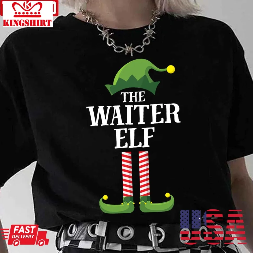 Waiter Elf Group Christmas Vintage Unisex T Shirt Size up S to 4XL